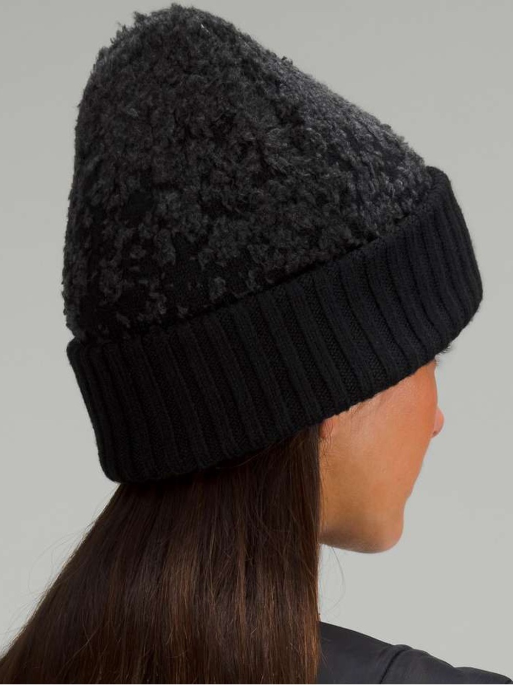 Lululemon Women's Ombre Knit Textured Beanie Black Graphite Gray - NWT